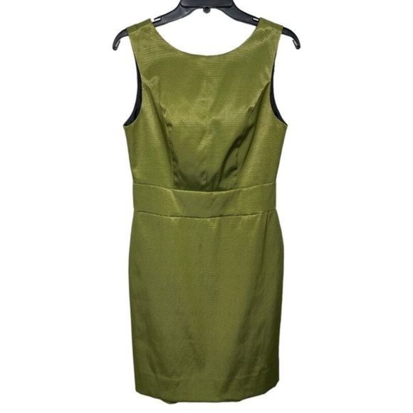 Ben Sherman Textured Deep V Back Sheath Mini Dress in Green Size M - Picture 1 of 5